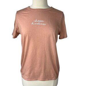 Zoe & Liv Graphic Tshirt Choose Kindness Womens Medium Pink
